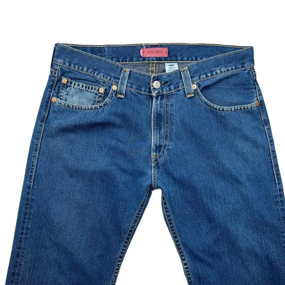 Levi's Type 1 Real‎ Loose Jeans Men's Size 38 Relaxed Fit Vintage Y2K Denim